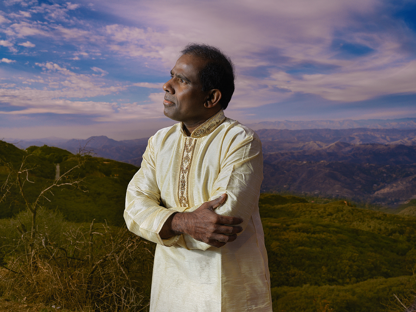 Dr. K.A. Paul looking out over a horizon